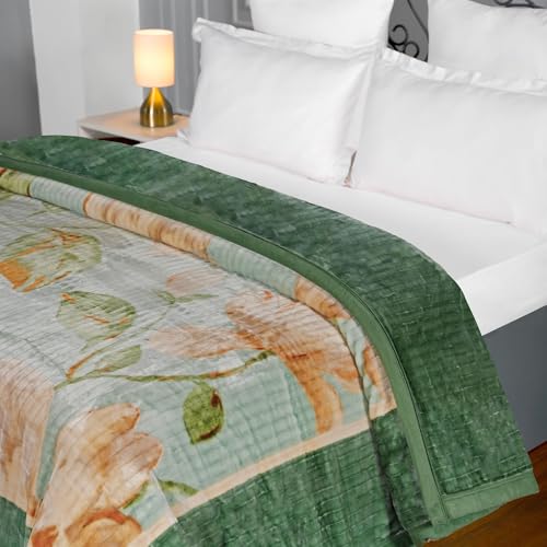 Image of MYTRIDENT Blanket for Winter Double Size, Classic Tranquil Touch Collection, 4 Kg Blanket Double - Ivy