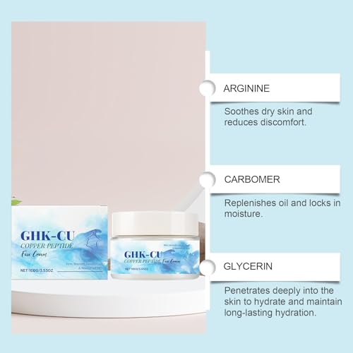 Kupfer-Peptid-Gesichtscreme für trockene Haut, intensive Feuchtigkeitsernährung und antifaltenwirksam, supports natural 