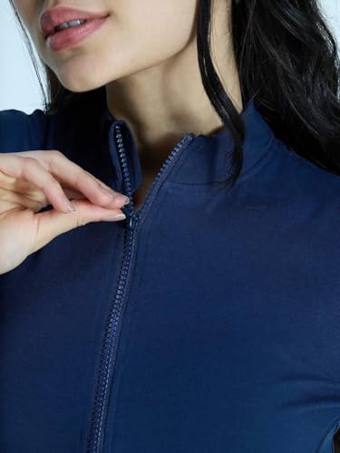 Image of CAVA Cotton Recovery Jacket for Women | High Neck, Contouring Fit & Curved Tail Hem | Soft Stretch Cotton