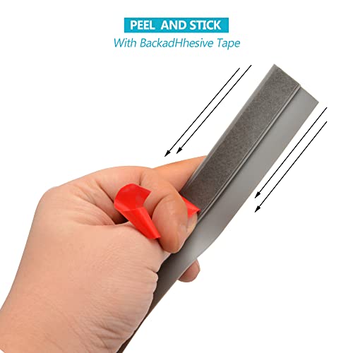 3.28 Ft Pvc Floor Transition Strip, Self Adhesive Carpet To Tile Transtion Strip, Carpet & Floor Edging Trim Suitable For Threshold Height Less Than 3 Mm/0.12 Inch (Grey) #TOP2