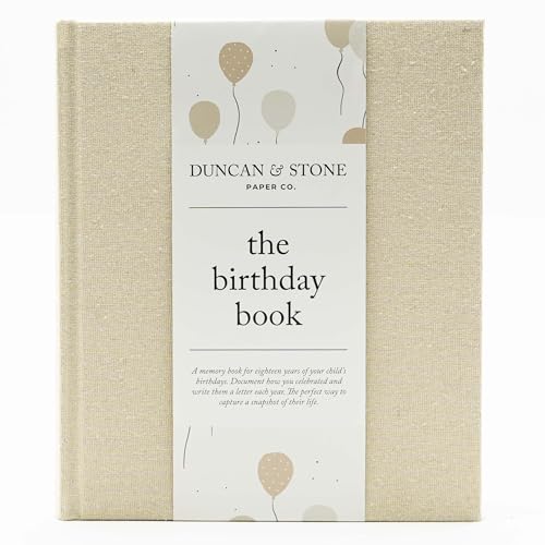 Image of Baby Memory Book & Photo Album by Duncan & Stone | Baby Gift for New Mom | Boy or Girl Milestone Scrapbook for new Mom | First Year Journal for New Baby-Gold Dust (80 Pages)