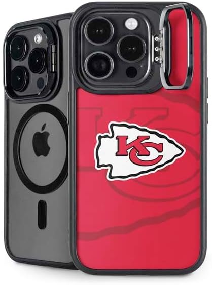 Skinit Kickstand Phone Case Compatible with iPhone 16 Pro Max - Officially Licensed NFL Kansas City Chiefs Double Vision Design