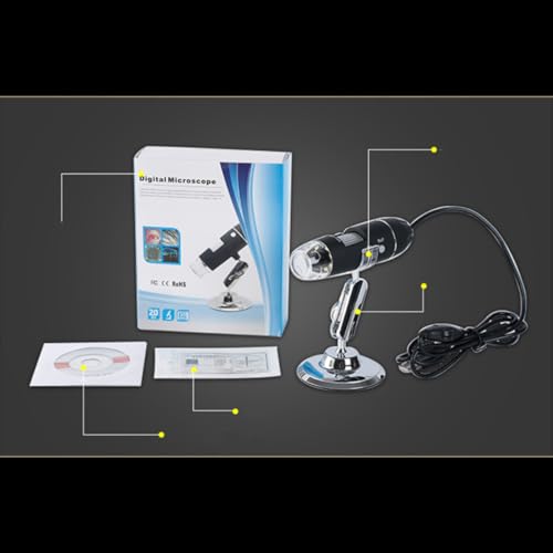 Evita imágenes borrosas usando el microscopio digital USB Healeved con soporte estable 3
