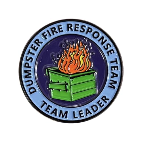 1Pcs/5Pcs/10Pcs Dumpster Fire Response Team Enamel Pins for Office Hilarious Badge Gifts for Coworkers Team Leader