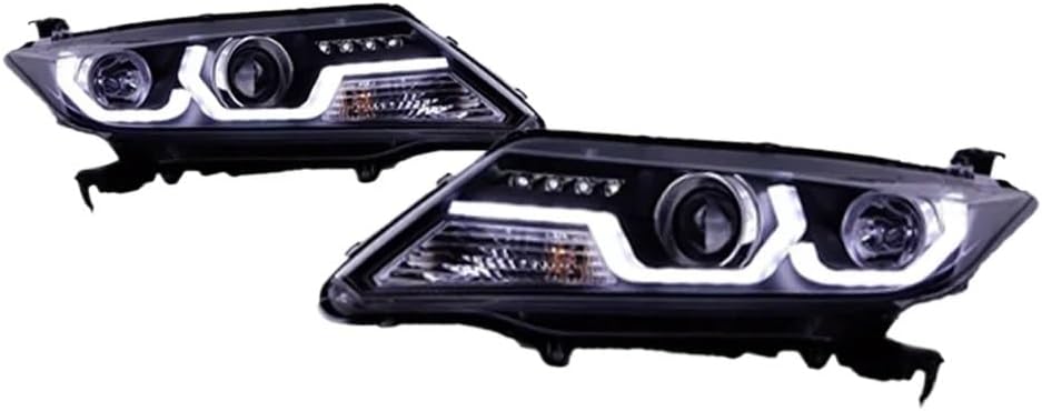 2Pcs New LED Headlight Upgrade Full Head Lamp Compatible with Honda City 2015-2019 Turn Signals Daytime Running Lights(LED)