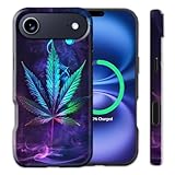 BFRKXOCK Compatible with iPhone 17 Air Case, Shockproof 2-in-1 Double Protective Cover, Exquisite Design Anti Scratch Stylish for iPhone 17 Air 6.6 inch 5G 2025 ，Weed Leaf