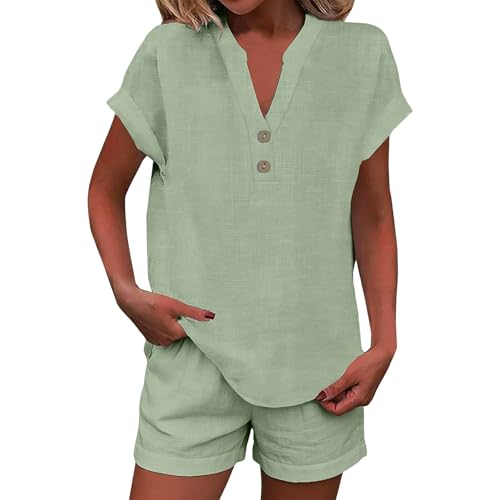Linen Sets for Women 2 Piece Casual Summer 2026 Ladies