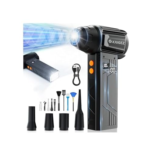 XJUGEZ Soplador de Polvo Eléctrico,180000RPM Mini Soplador de Aire Potente de 4 Velocidades,Aire Comprimido Limpieza PC,Laptop,Teclado,Casa y Auto con Kit Limpieza PC en Lugar de Spray Aire Comprimido | Ya disponible en tu tienda friki favorita! En mundofriki.es!
