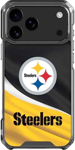 Skinit Clear Phone Case Compatible with iPhone 17 Pro Max - Officially Licensed NFL Pittsburgh Steelers Design