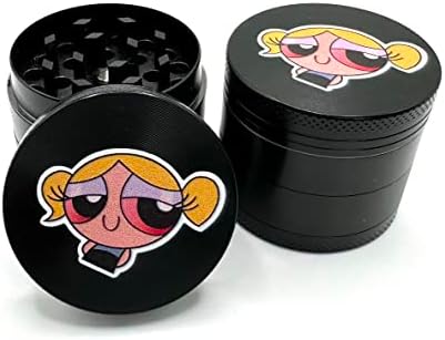 90's Stoner Cartoon Funny Design Cute Girls Gift - 40mm Metal Herb & Spice & Oregano Kitchen Grinder Crusher Magnetic 4-Part
