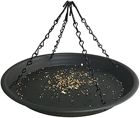 best bird seed catcher tray that will transform your feeding experience 7 12.8" Homes Garden Platform Bird Feeder, Large Hanging Tray Squirrel Feeder, Seed Catcher Tray, Bird Viewing, Backyard, Large Capacity, Black