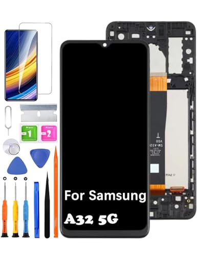 for Samsung A32 5G Screen Replacement with Frame for Samsung A326B A326BR A326U A326W LCD Display Touch Digitizer Assembly with Repair Part Tools (Not Fit A32 4G)