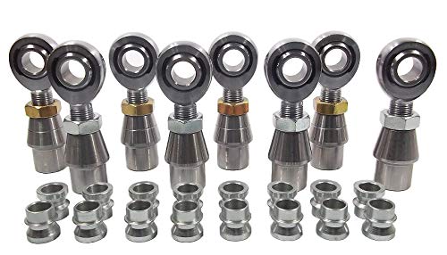 QSC 5/8 X 5/8-18 Chromoly 4-Link Rod End Kit with 5/8-1/2 High Misalignment Spacers & Bungs .120 Wall, Rod End, Heim Joint