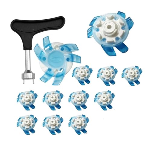 Clavos de golf de giro rápido para zapatos con llave de montaje 12 piezas