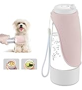 DOGNESS Portable Dog Water Bottle, 2 in 1 Dog Drinking Bottle, 438ml Foldable Dog Water Bottle Di...