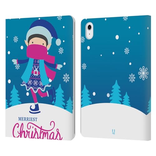 Étui portefeuille iPad Air 11 cadeau de Noël original en cuir festif
