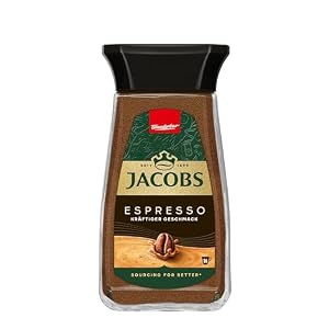 Jacobs – Jacobs Espresso löslicher Bohnenkaffee, Instant Kaffee, 100 