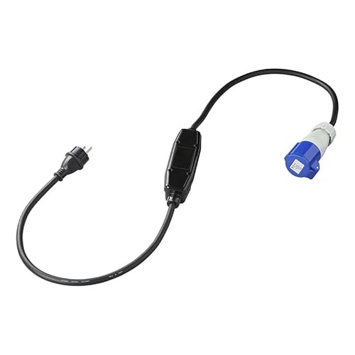 Adapterkabel 150 cm Schuko auf CEE mit integriertem FI-Schalter – Fehlerstromschutz IP44/IP55 für Camping & Wohnmobil