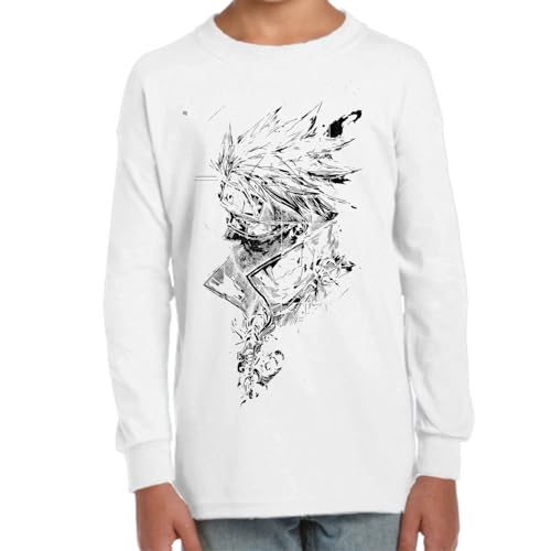 the Fan Tee Camiseta Infantil Manga Larga de Niño Niña Dibujos Animados Shinobi Ninja Anime Manga, Aldea, Sensei 051 12 años
