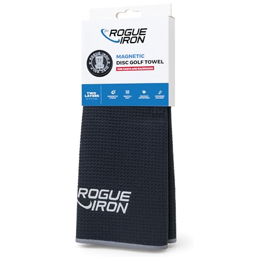 Rogue Iron Sports Disc Golf Towel- Magnetic (Black)