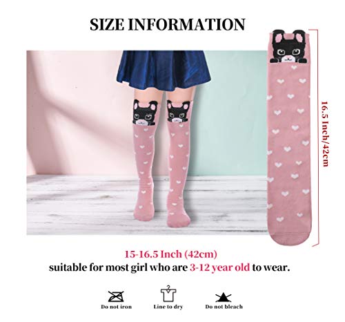 Image of Color City Girls Socks Knee High Stockings Cartoon Animal Warm Cotton Socks