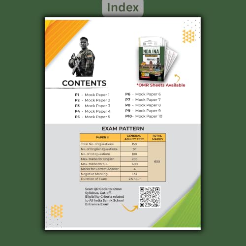 Image of Examcart UPSC NDA /NA Entrance Exam General Ability Test (GAT) Practice Book 2026 | 10 Abhyaas Mock Test Papers with OMR Sheet & Detailed Solutions | National Defence & Naval Academy Exam (English)
