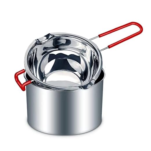 Double Boiler Stainless Steel Pot with Heat Resistant Handle,Large Capacity for Melting Chocolate, Butter, Cheese, Caramel and Candy