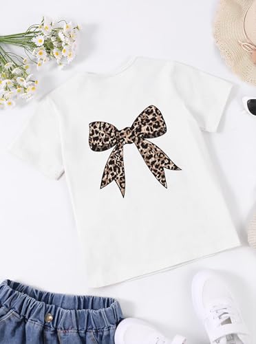 Image of Girls' Graphic Tees Summer Cute Tops Casual Short Sleeve Crew Neck T Shirts