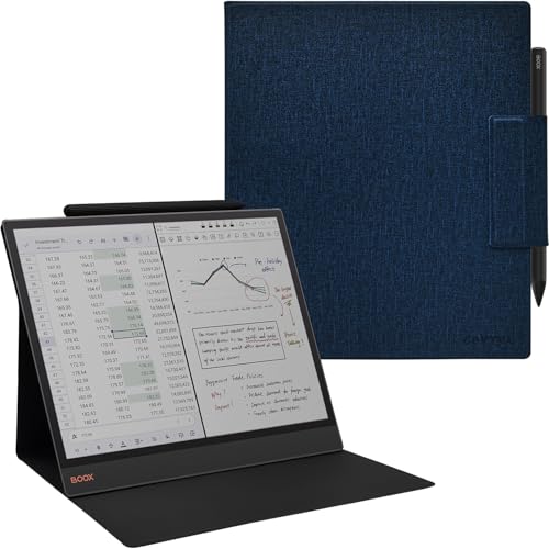 GOVTVA Schutzhülle mit magnetischem Ständer für Onyx Boox Tab X C 13.3 Color/Boox Note Max 13.3 (2025/2024), ultradünn, leicht, Leder, mit magnetischer Stiftschnalle, automatischer Schlaf-/Wachmodus