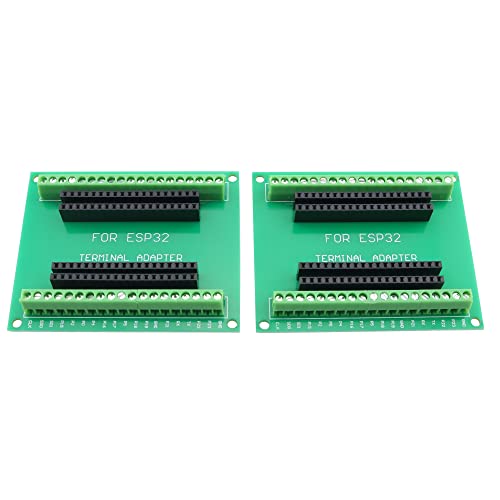 ZCZQC 2 Stück ESP32 Breakout Board GPIO 1 in 2 für 38PIN, doppellagige PCB, wurde vollständig gelötet, ESP32 Entwicklungsplatine Cover