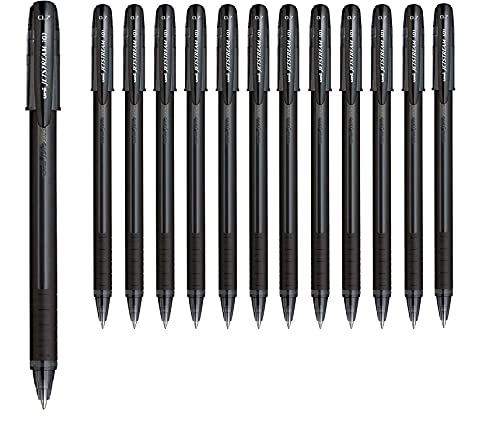 UniBall Jetstream Pens, Black Ink, 12-Count, Medium Point, Uniball Pens 101, Quick-Drying Ink