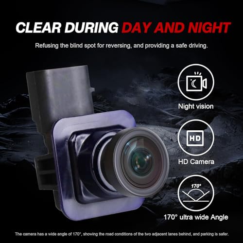 Image of Rear View Park Assist Backup Camera Replacement Compatible with Ford Edge 2011-2015 Lincoln MKX 2011-2013 Replaces# BT4Z-19G490-B