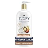 Ivory Hand & Body Lotion, 24hr Moisturizing, Repairs Extra Dry Skin, All Day Hydration, Lightweight Formula, Absorbs Instantly, Perfect for Daily Use, Shea Butter Blend, Vanilla Scent, 18 fl oz