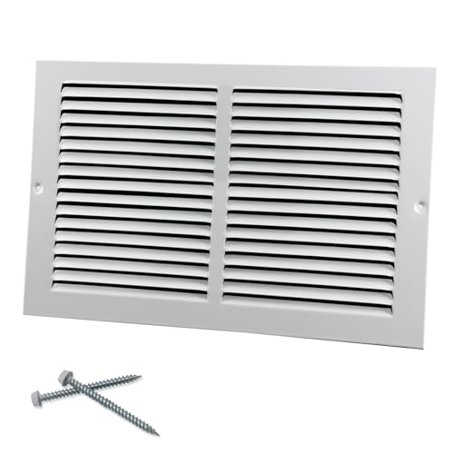 Howeall 14W x 8H [Duct Opening Size] Steel Return Air Grille Air Return Vent Cover for Ceiling and Sidewall - HVAC Air Vent Covers - [Outer Dimensions: 15.75W x 9.75H]