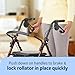 Medline Steel Rollator Walker for Adult Mobility Impairment, Burgundy, 350 lb. Weight Capacity, 8” Wheels, Foldable, Adjustable Handles, Rolling Walker for Seniors