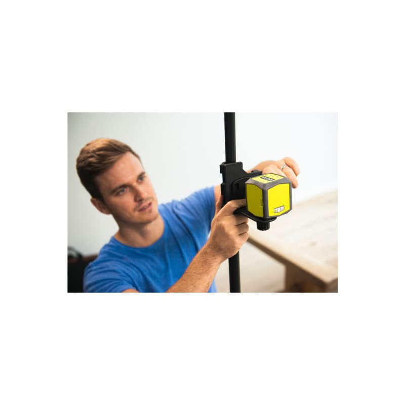 Pack RYOBI Laser Croix Rouge - 10m de porté - 0,5mm de précision - RBCLLR1 - Canne télescopique - 320cm - RBCLTP1