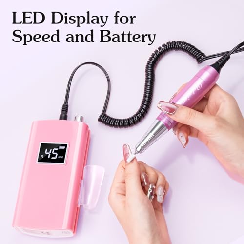 Taladro eléctrico portátil para uñas profesional 45000RPM miniatura 6