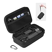 BRDRC Osmo Pocket 3 Étui, Sac de Transport Portable Sac de Rangement Protecteur Rigide pour DJI Osmo Pocket 3 Creator Combo Caméra Accessoires avec Poignet et Mousqueton (Noir)