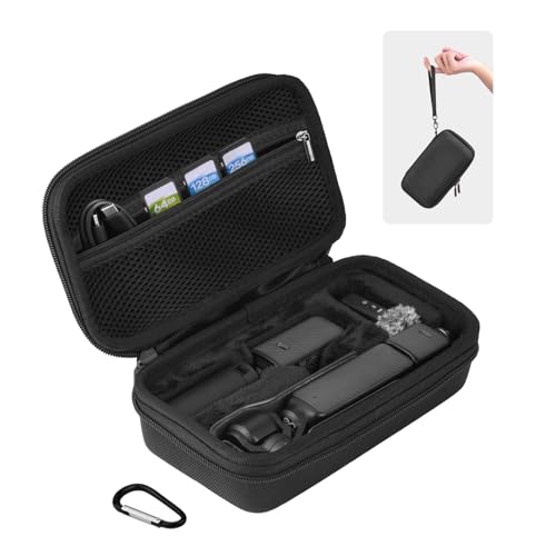 BRDRC Osmo Pocket 3 Tasche Tragbarer Aufbewahrungs Koffer Carrying Case kompakte Reiseschutz Tasche für DJI Osmo Pocket 3 Creator Combo Zubehör (Schwarz)