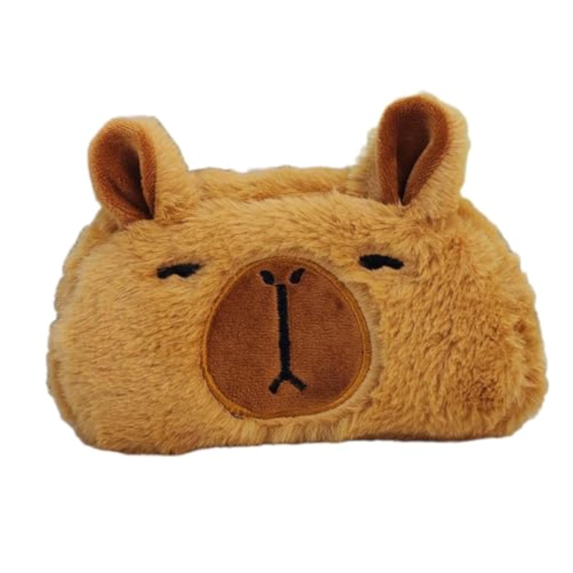 Plush Capybara Pencil Case for Kids, Cartoon Pouch