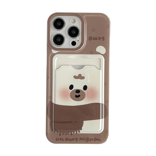 Étui portefeuille iPhone 17 Pro souple avec porte-carte motif canard FLIRACON