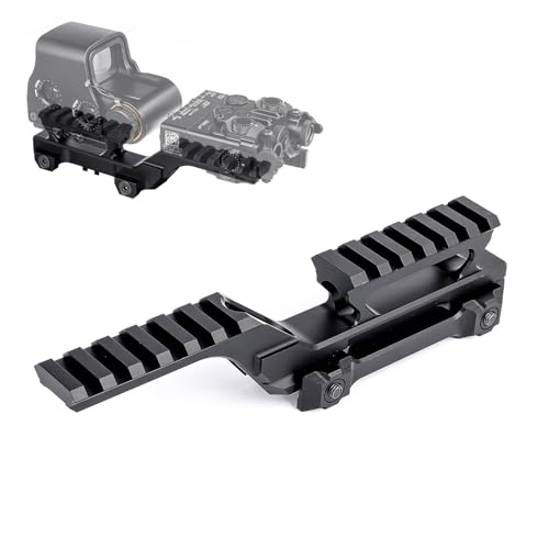 GLECTICAL Tactical Group Type Mount Kit Dual Optic Mount fit for PDW/SMG Platforms Risers Scope Mount Risers Scope Mount for Laser Scope EXPS3 Holographic Red Dot Sight Mount,for 20mm Picatinny Rail