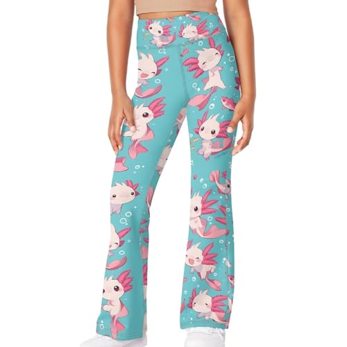 Image of Girls Flare Leggings Cute Bell Bottoms for Teen Girls Wide Leg Sweatpants for 5-14 T