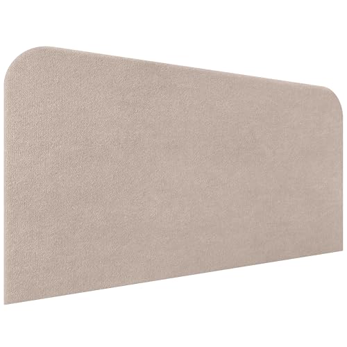 DHOME Cabecero Tapizado Liso Curvo Tela