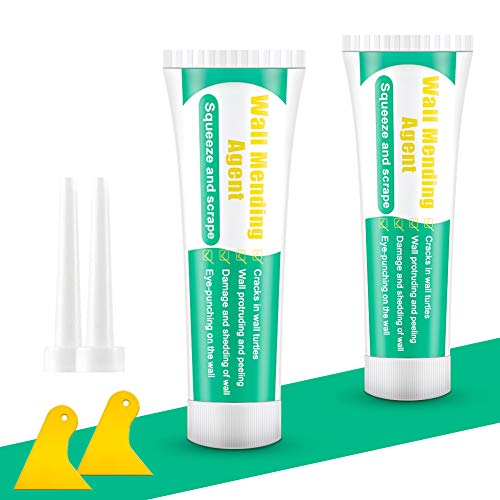 Drywall Repair Agent with Scraper, Wall Hole Repair Drywall Repair Putty Easy Solution to Fill Holes in Your Walls- Works on Wood & Plaster, Holes and Cracks in Home Wallsï¼ˆ2pcsï¼‰