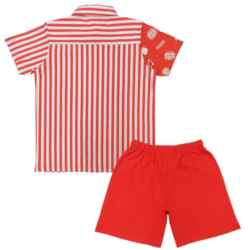 Image of Clothe Funn Boys Printed Cotton Half Sleeves T-Shirt & Shorts Set