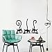Decaltor Wall PVC Wall Sticker Decal Quote Art Vinyl Cat Pattern 8''×12' Black
