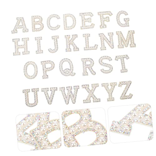 Patches thermocollants strass 52 lettres pour customiser vos vêtements