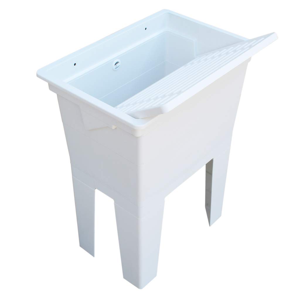 Lavabo monobloque blanco 59 x 41 x 75 h cm