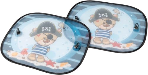 Start Coppia Tendine Laterali Auto Ventose Incluse Grafica Orsetto 44X36 Cm Universali Bambini Protezione Raggi Solari - 5